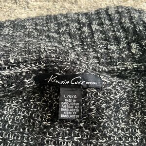 Kenneth Cole Black and Gray Knit Sweater